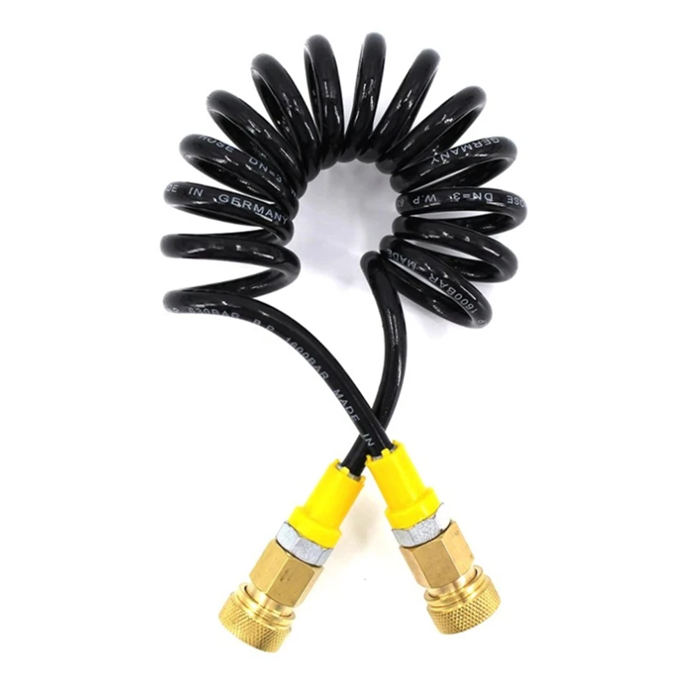 630Bar High Pressure Paintball PCP Pneumatics Air Filling Pump Remote Hose 150cm Long Nylon Spiral Tube
