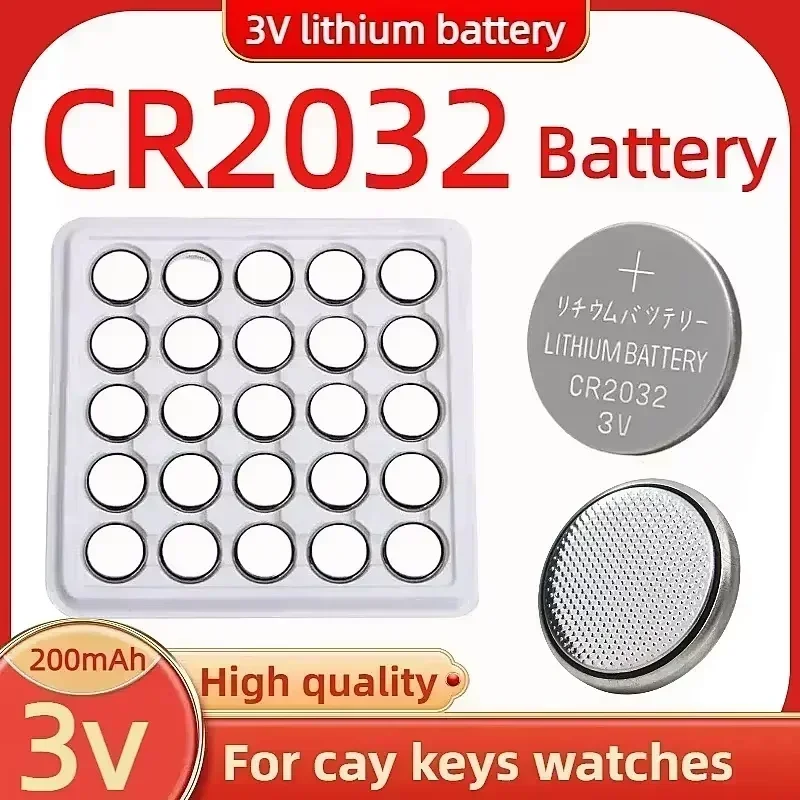 

25/50PCS CR2032 CR 2032 cr2032 Button Battery 3V Lithium Battery For Watch Toy Calculator Car Remote Control Button Coin Cell