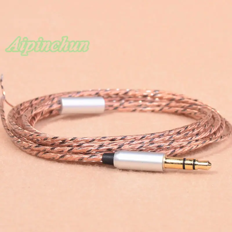 Aipinchun-Cable de Audio para auriculares, Conector de 3 polos de 3,5mm, reparación de auriculares de repuesto, Cable de 40 núcleos, agradable para bajos internos AA0230