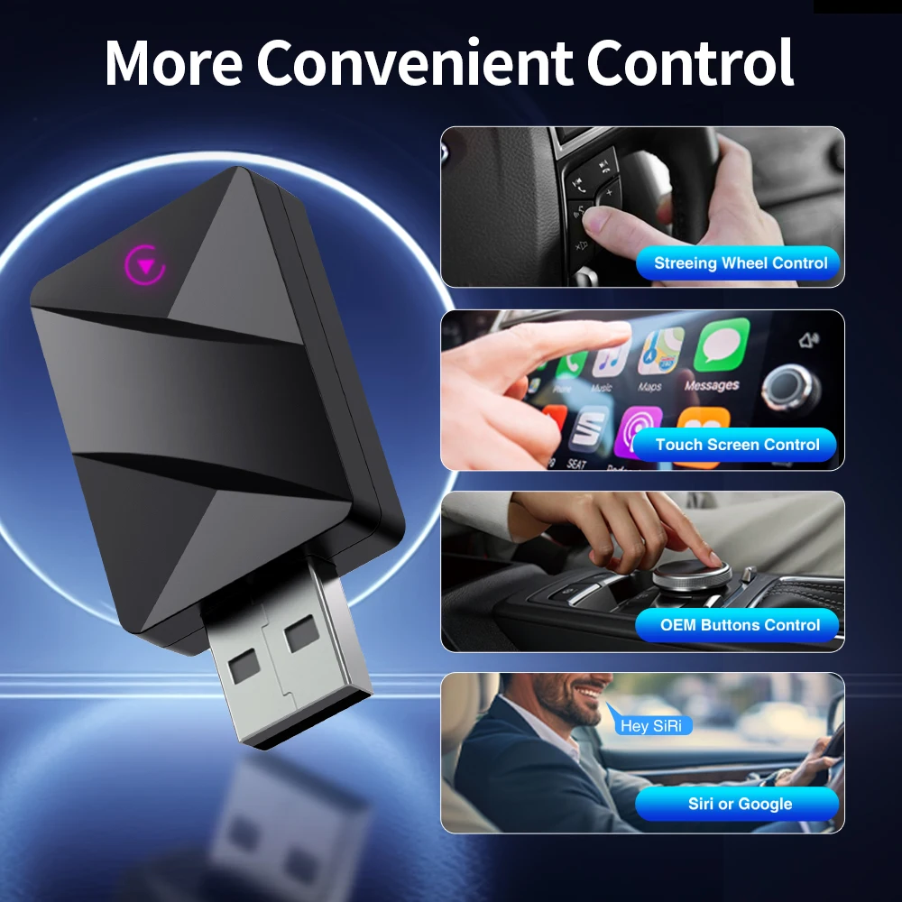 

A18 Wireless CarPlay Mini Android Auto Box Plug & Play Совместимость с 99% автомобилей Адаптер Ключ BT WIFI Универсальный мини-бокс