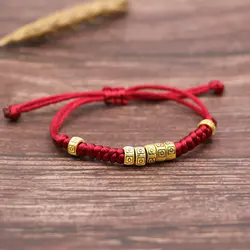 Tibetan Buddhist Rope Woven Bracelet Men Red Thread Charm Couple Friendship Bracelets For Women Girl Jewelry Buddha Pulseira