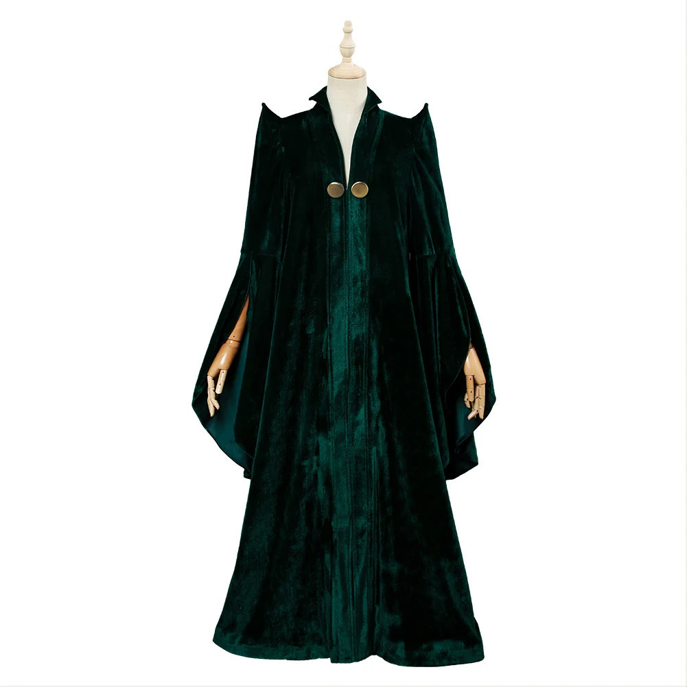 McGonagall Cosplay Costume para Mulheres, Dr. Robe, Vestido, Manto, Chapéu, Varinha Mágica, Roupa, Halloween, Carnaval, Fato de festa, Robe, Adulto, Crianças