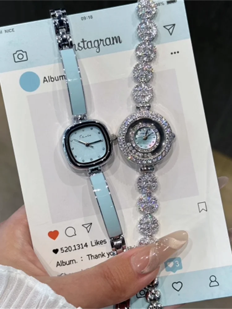 Nuovo orologio da donna elegante ed elegante Orologio da polso da donna artistico piccolo e squisito Orologio in acciaio inossidabileAccessori per orologi.