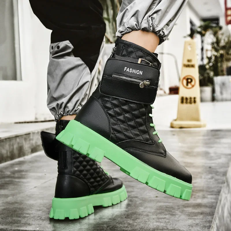 

Ankle Boots Winter Casual Shoe Men In Man Casual Shoes Fashion Sneakers 2024 Male Chaussures High Top Leisure Footwear Zipper 45