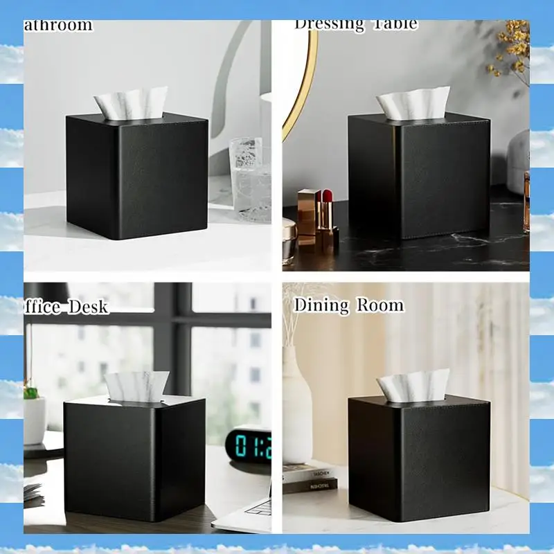 

A11I чехол для коробки для салфеток, квадратный держатель для салфеток из искусственной кожи для лица, комод, декор для ванной комнаты