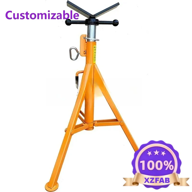 Factory Direct 2026 V-Head Pipe Support Stand Adjustable Height Pipe Rack Load Capacity 1134kg Foldable Pipe Stand For Pipeline
