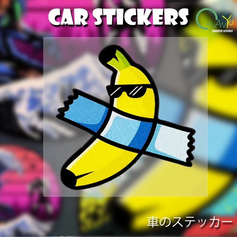 Banana Art Car Decal Motorcycle Electric Motorcycle Decal Cartoon Personalized Body Decoration Creative Car Decal