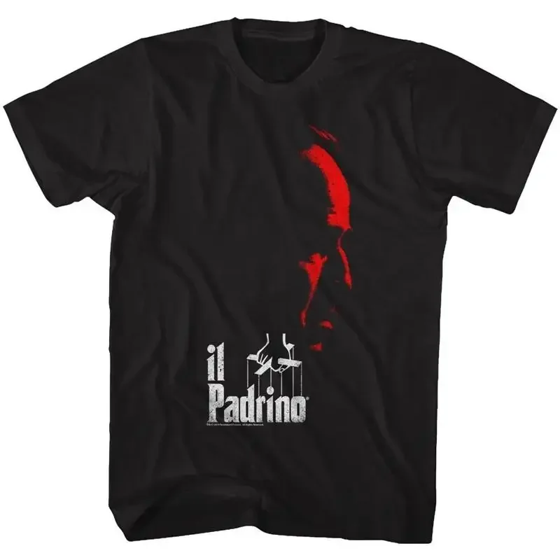 A702 The Godfather Il Padrino Red Profile Black T Shirt