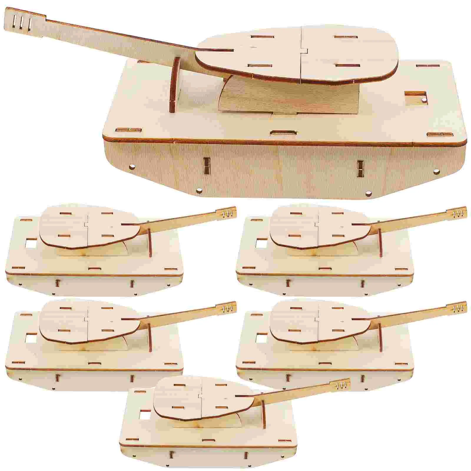 Puzzle en bois non peint pour enfants, modèle de bricolage, assemblage, précieux, vierge, assemblé, 6 pièces