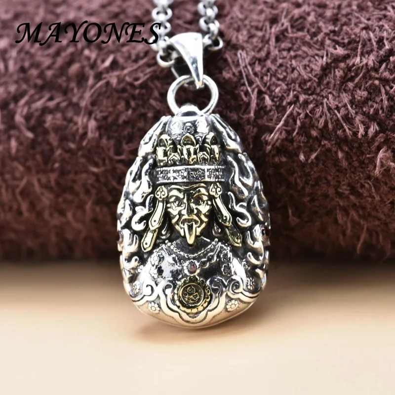 S925 silver Zakiram pendant with men's ethnic style handmade decorations for men's and women's jewelry gifts