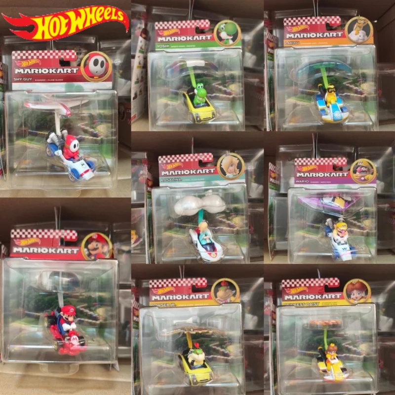 Hot New Wheels Premium The Super Mario Bros Movie Kart Wario Luigi Plumber Van Koopa Troopa Toad Donkey Kong Die Cast Model Car