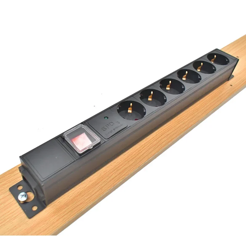 

Strider Rui C14 port PDU Power Strip Way Outlet Modular Power 1-9AC EU output wall socket with Surge protection