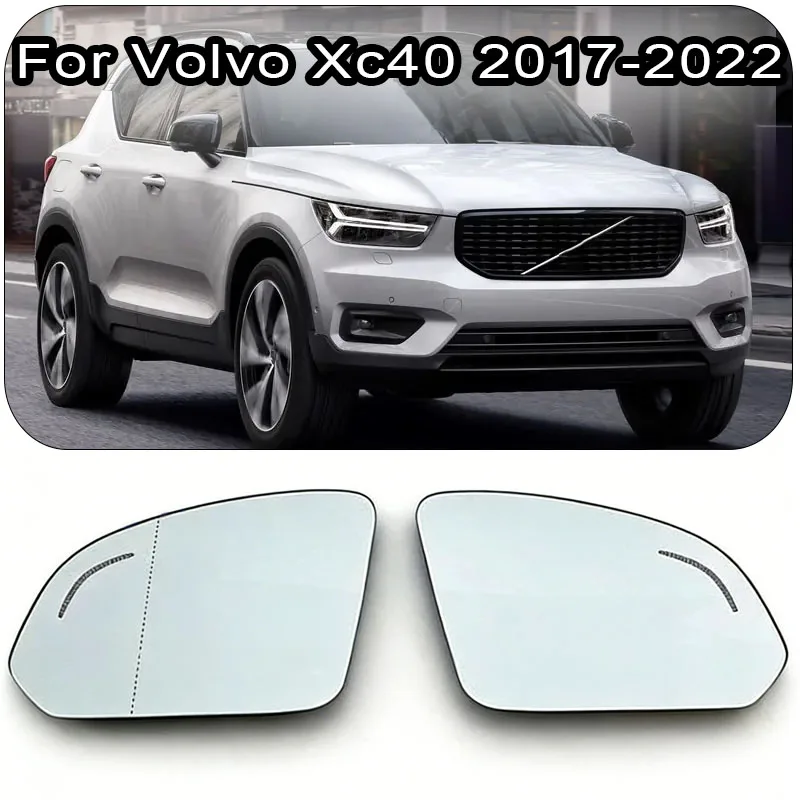

For Volvo Xc40 2017 2018 2019 2020 2021 2022 Rearview Mirror Lens With Heating Blind Spot Detection System