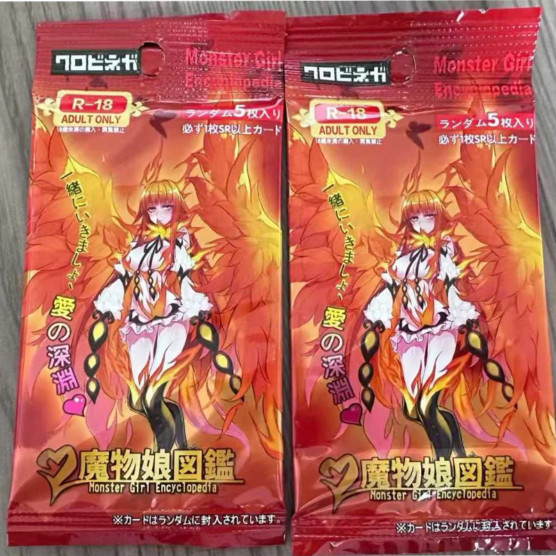 بطاقات Anime Monster Girl TCG مكونة من 5 قطع من لعبة بطاقات التداول المميزة لهواة الجمع