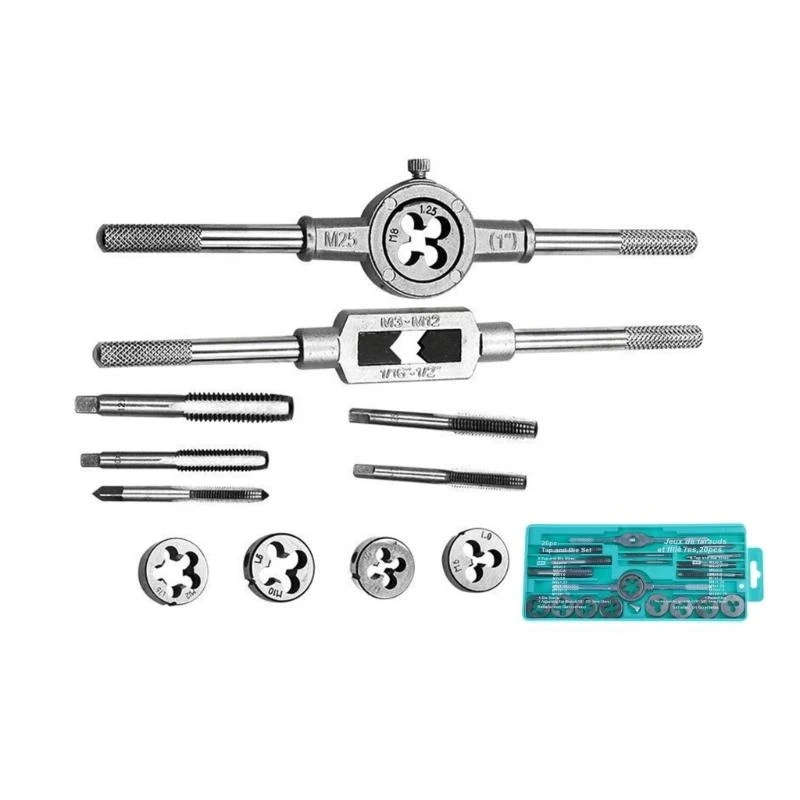 12 Pieces/set Taps & Dies Sets Metric Hand Tap & Die Set Screw Thread Plugs 7 8 10 12 Easy Installation Tool Set high quality