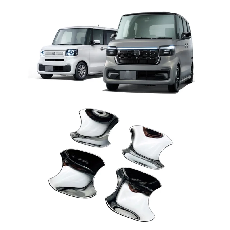 For  Honda N-BOX CUSTOM JF5 JF6 2023 ABS chrome external Door Handle Cover Door Bowl Frame Trim Protector accessories