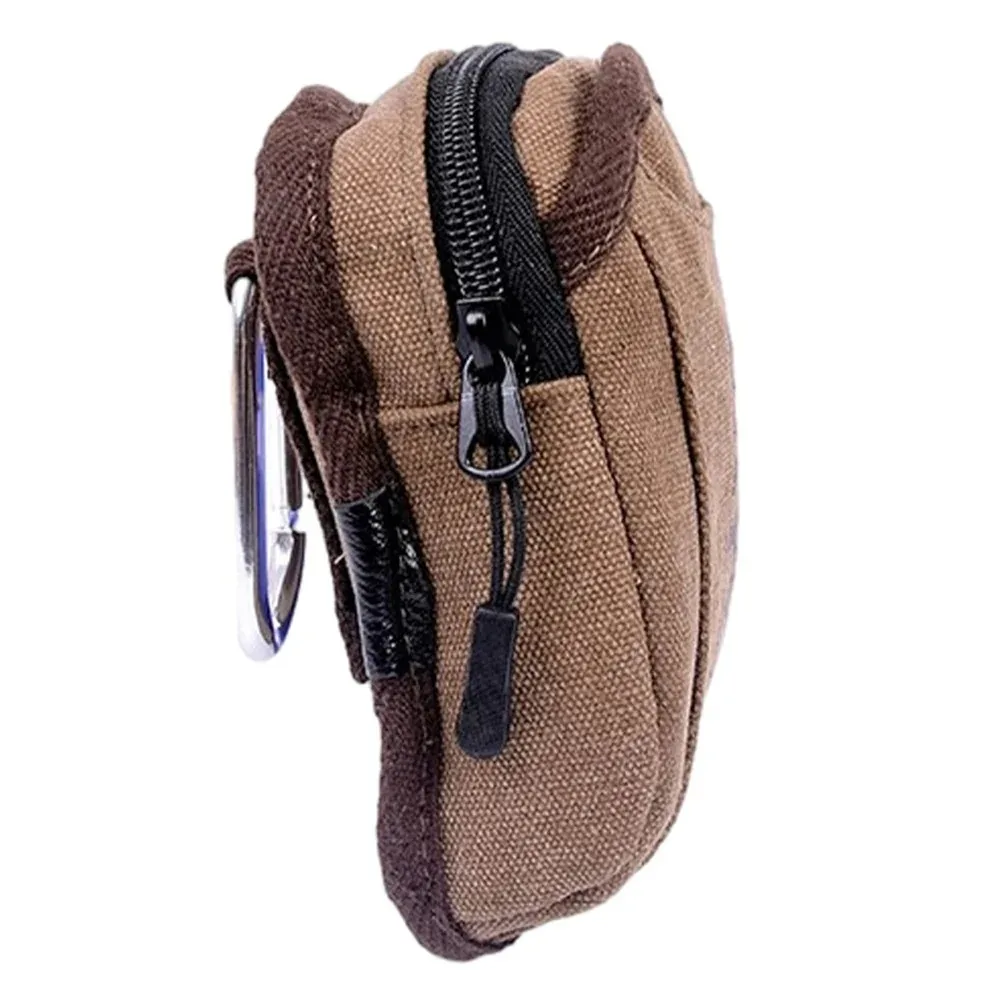 Schleudertasche mit Haken, tragbare Outdoor-Taillentasche aus Segeltuch, Münzgeldbörse, taktische Taschen, Jagd, Sportzubehör für Männer – Detail 2