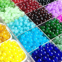 50pcs 8mm 10mm Round Opaque Glass Loose Spacer Beads Wholesale Bulk Lot For Jewelry Making DIY Crafts Findings