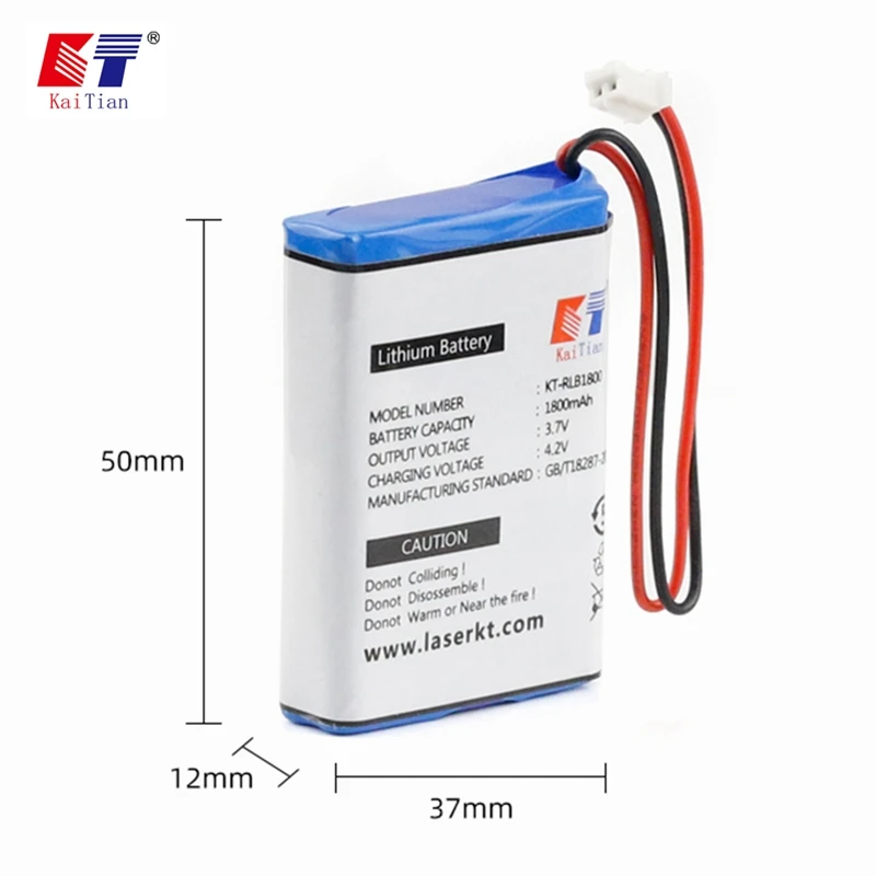 Kaitian Lithium Battery for Nivel Laser 8 Lines 12 Line Lasers Level Tool With Rechargeable 3.7V 800mAh with Power Supply Wiring