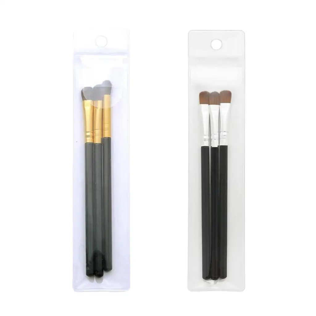 3x Eye Brushes for Travel Non Irritation Soft Eyeshadow Cosmetic Brush Kit