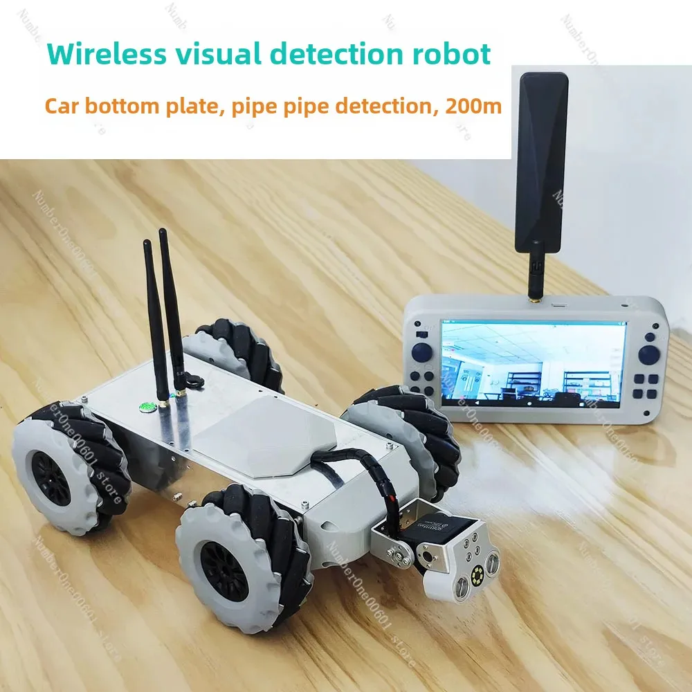 Automobile Chassis Inspection Robot Air Conditioning Duct Wireless Detection Mecanum Wheel Trolley