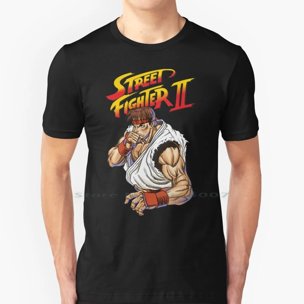 Street 100% Cotton T Shirt Ryu 2 Ii Hadouken Balrog Vega Akuma Chun Li Blanka Cammy Guile Sagat Zangief Bison Dhalsim Tee Short