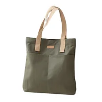 1Pc Women's Tote Bag Canvas Sewing Thread Large Capacity Advanced Sense Handbag Convenient Practical Female's Commuter Bag 3
