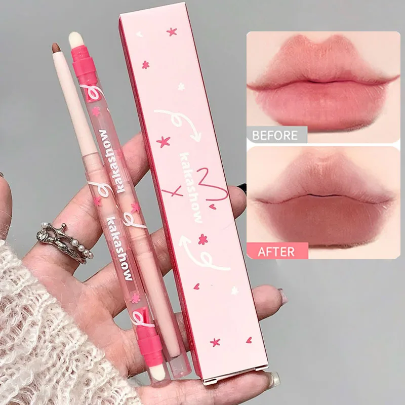 Dauerhafte Konturierung Lippen Lippenstift Wasserdicht Nude Red Lip Liner Bleistift Glatte Feuchtigkeitsspendende Matte Antihaft-Cups Lipliner Make-Up