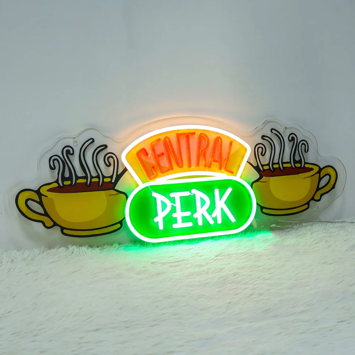 Coffee Friend Perk Neon Sign Cafe Shop Coffee Bar Kitchen Wall Sign Friends Home Decor Friends Gift Ideas Coffee Lover Gifts