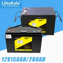 Akumulator LiitoKala 12V 150Ah 200Ah LiFePo4 do falownika łodzi motorowych 4S 12.8V RV Solar Powerlar Wind