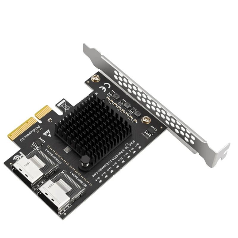 

Карта адаптера PCI-E на 8-портовую карту 8 дисков Mini SAS/SATA3.0 Карта расширения жесткого диска 6G SFF-8087 Карта жесткого диска