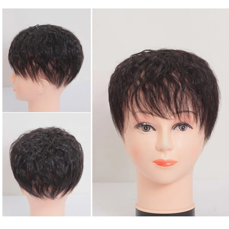 مقطع أسود طبيعي في شعر بشري ممتاز ، وصلة شعر للنساء في منتصف العمر ، إعادة إصدار زيادة الحجم ، قطعة