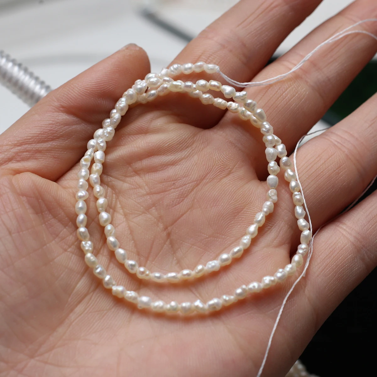 

2-3mm A Grade Natural Freshwater Pearl Irregularly Shaped Strand Beads for Jewelry Making DIY Women Necklace Bracelet Accessory