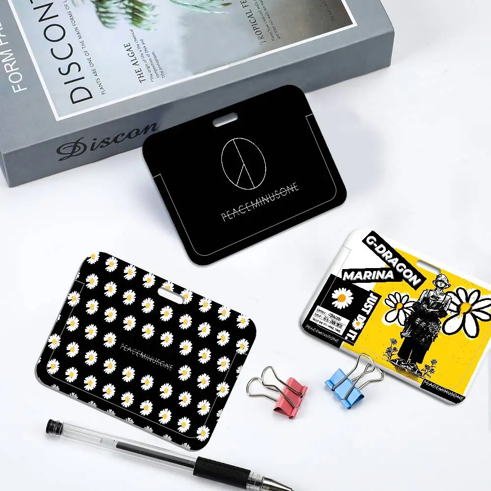 Porta Tarjetas de Identificación con Diseño de G-Dragon Peaceminusone, Cordones para Colgar, Porta Tarjetas de Visita para Mujeres, Correa para Colgar, Porta Credenciales