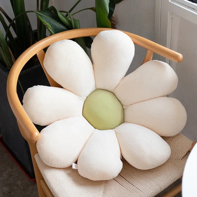 INS Heißer 50/60/80 cm Daisy Plüsch Kissen Unten Baumwolle Blume Pflanzen Geformt Sitzkissen Innen Boden matte Dekor
