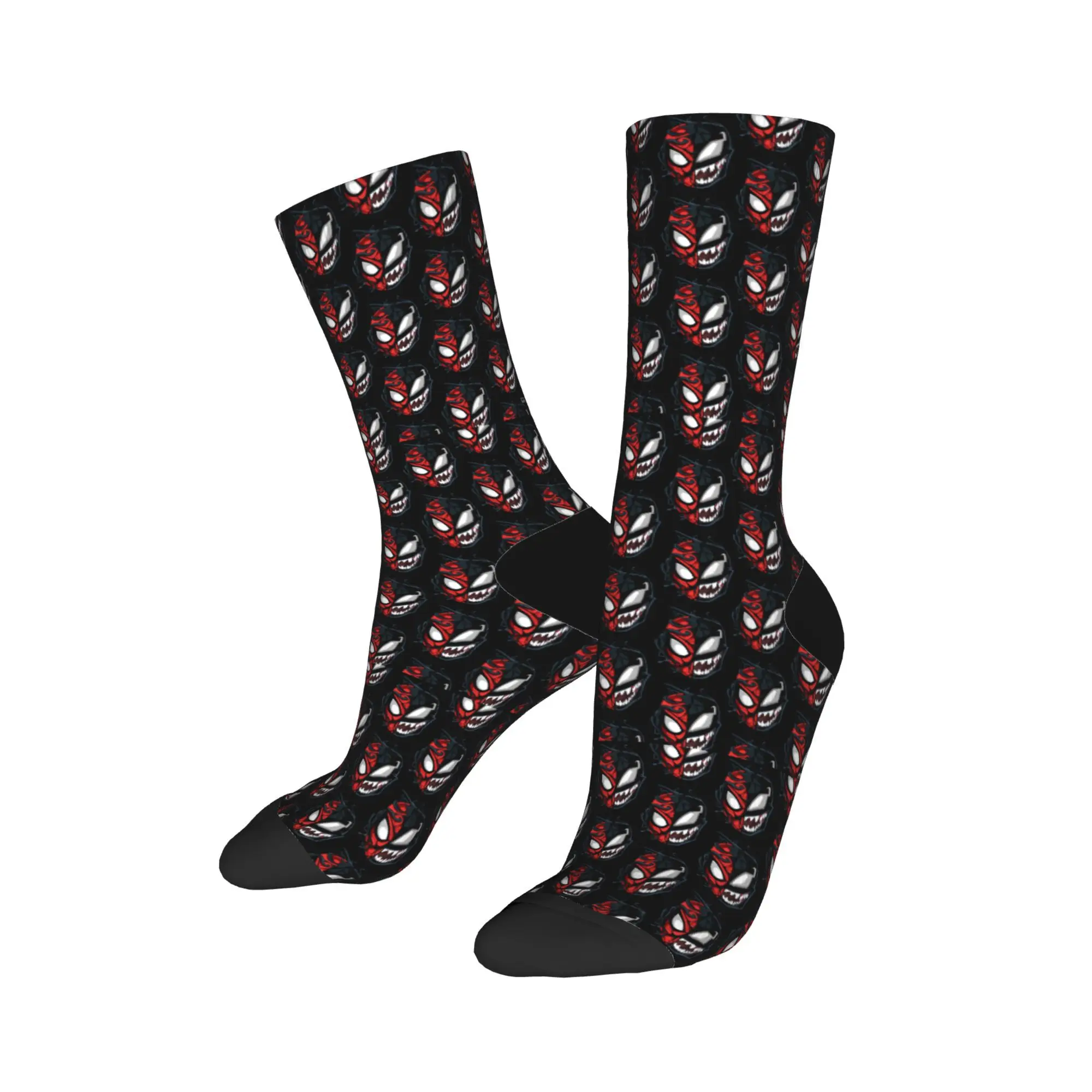 autumn-winter-cool-unisex-dual-spider-man-peter-parker-venom-socks-non-slip-crew-socks