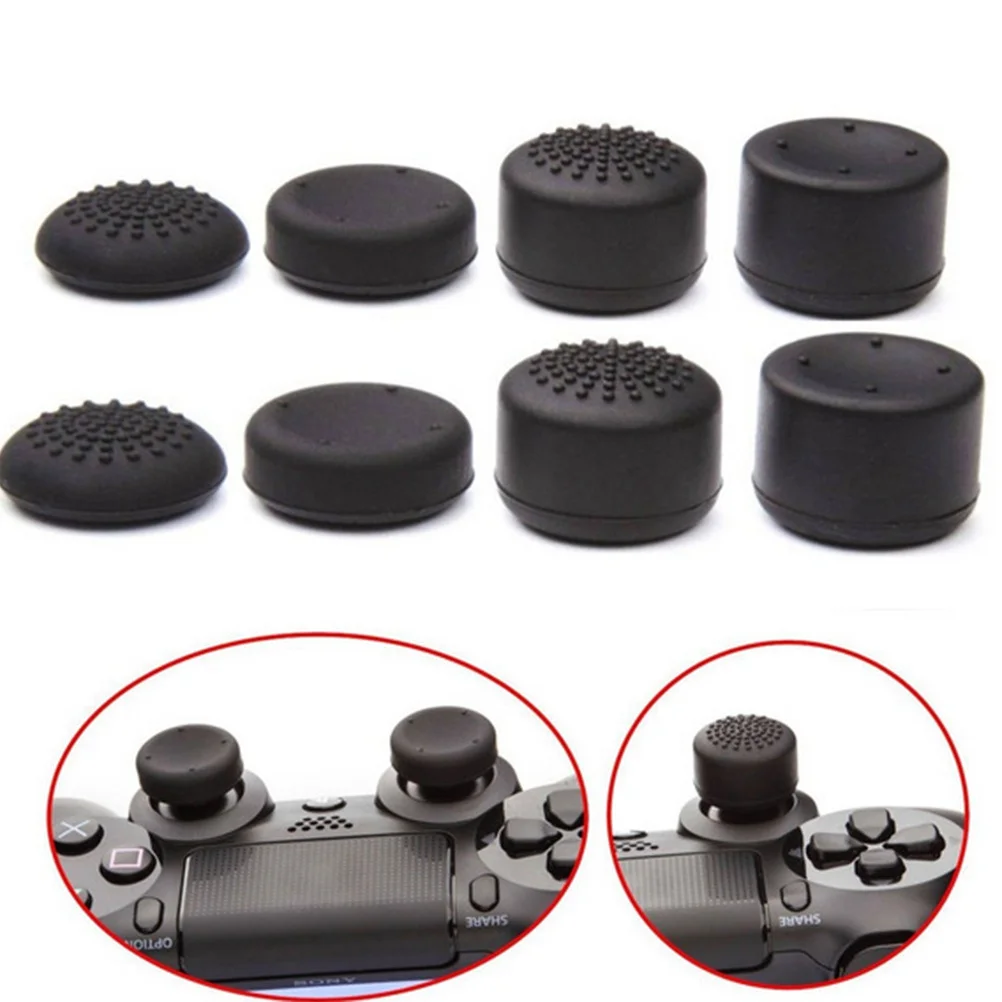 

8Pcs Premium Silicone Thumbstick Covers for Gamepad Enhanced Height Grips Comfortable Non-Slip Gaming Experience Black