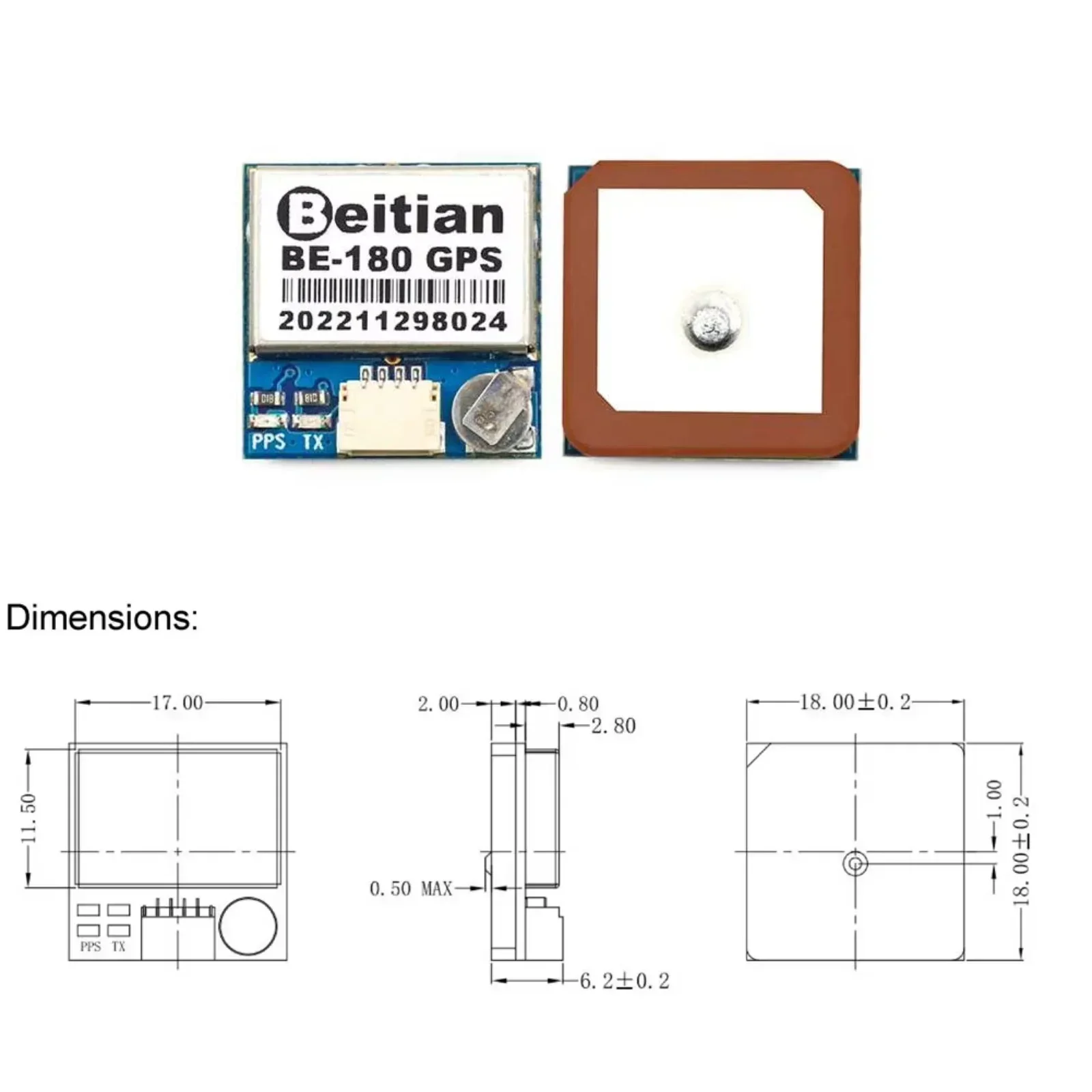 BE-180 M10 GPS Module Multi-System Support 1.5m Accuracy for Drone/Vehicle Tracking - Image 4