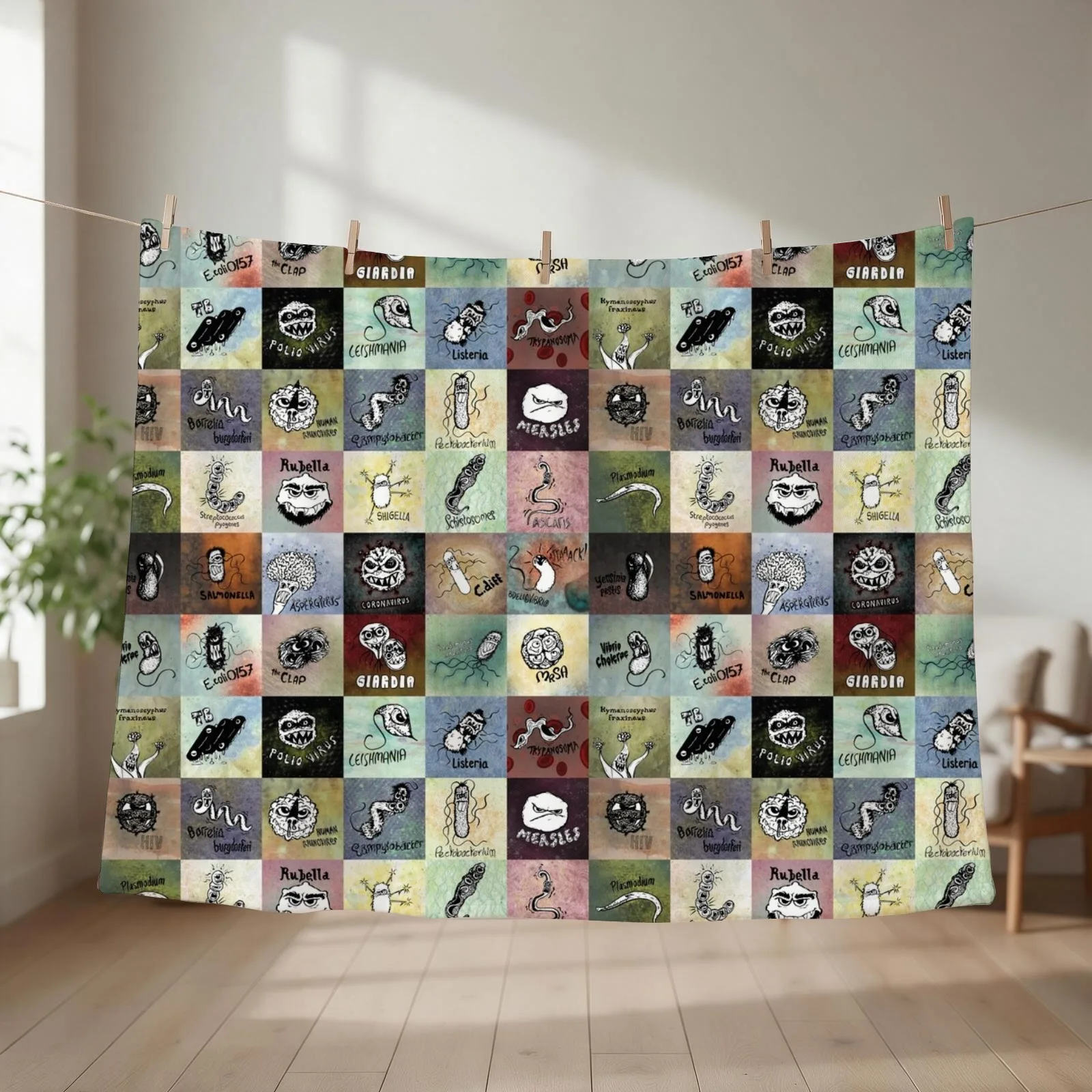 Pathogens - gotta catch them all? Throw Blanket Thermals For Travel Decorative Beds Loose Blankets For Baby Blankets