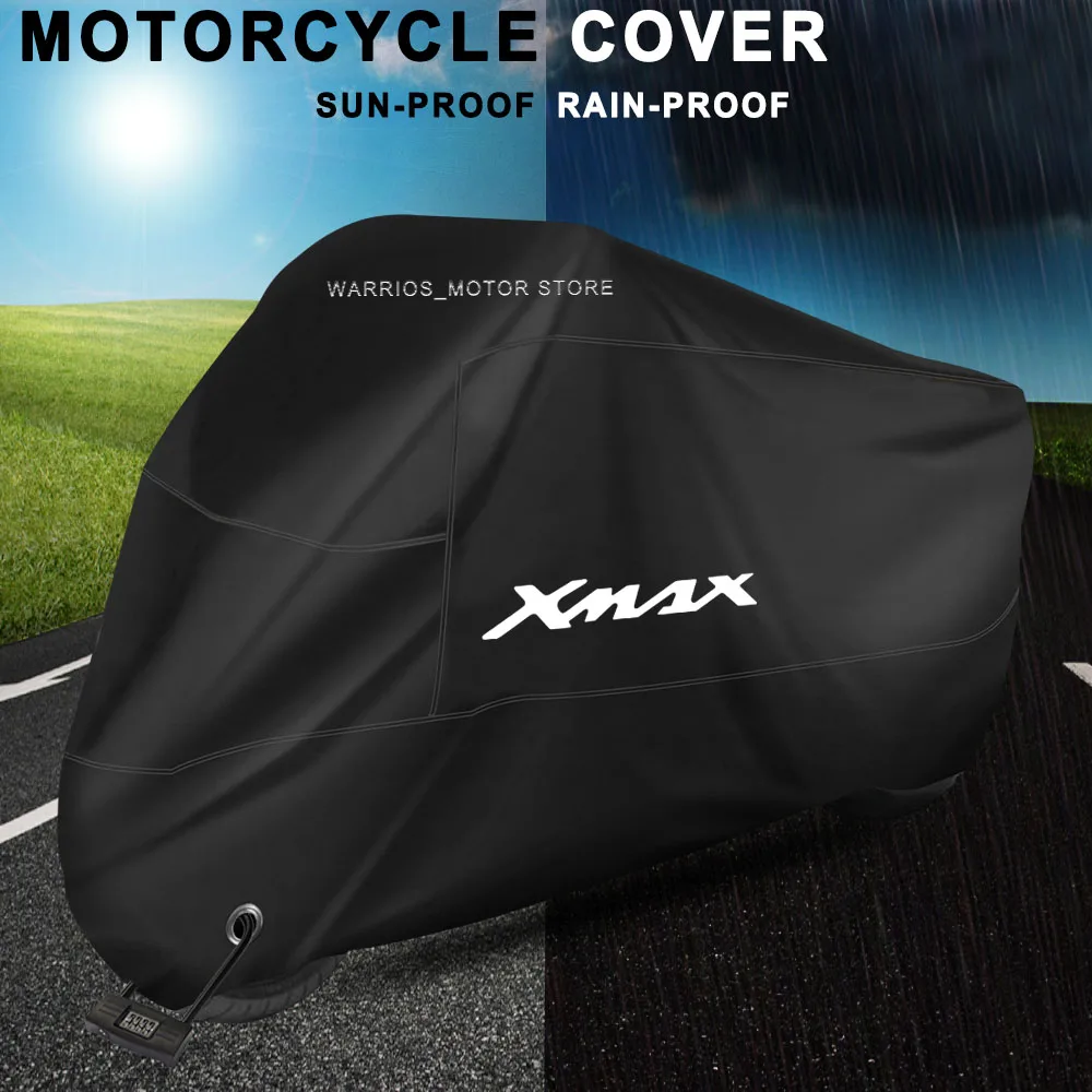 غطاء دراجة نارية مقاوم للماء كل موسم الغبار Uv واقية في الهواء الطلق سكوتر غطاء للمطر لياماها XMAX X-MAX 125 250 300 400