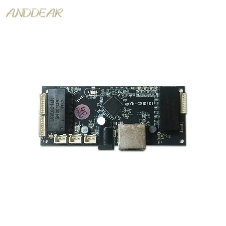 10/100/1000mbps 4 port PCBA board OEM Auto-sensing Ports PCBA board OEM  Motherboard Industrial Ethernet Switch Module