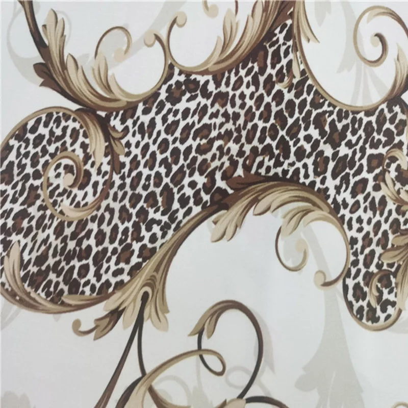 Good,4 Side Stretch,Milk Silk Leopard Knit Fabric,Coffee Phoenix Tail Flower Print Fabrics,Diy Sewing Sexy Dance Dress/Clothing