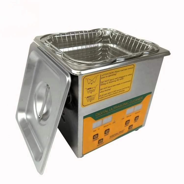 2L Digital Timer Portable Ultrasonic Cleaner Automatic Ultrasonic Vibration Cleaning Machine With Heating