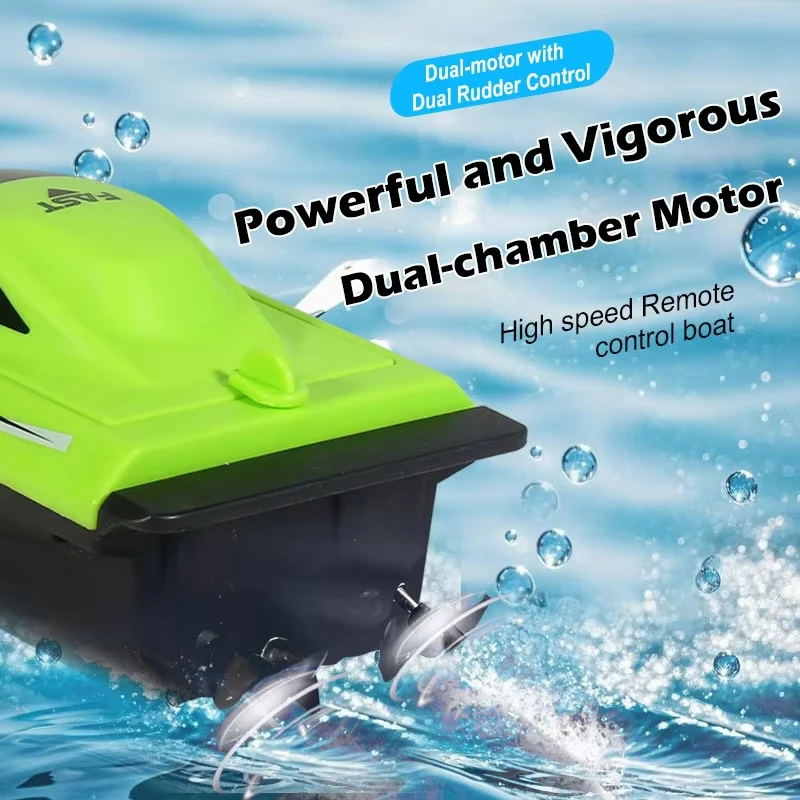 Kids\' Waterproof & Ultra-Fast Remote Control Boat, Lightweight RC Water Racer for Pool Fun Toys Ideal Birthday Gift for Children