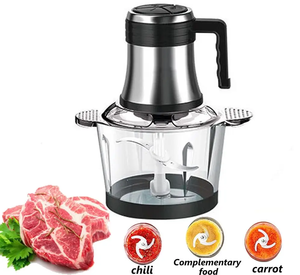 

800W Electric Meat Grinder Multifunctional Food Processor 3L Stainless Steel Food Mixer Vegetable Slicer Home Appliances 220V