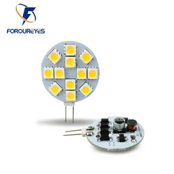 Lâmpada de led redonda de 2w 12v ac, dc 5050 12leds para substituição de lâmpada de corrente constante halógena de 20w