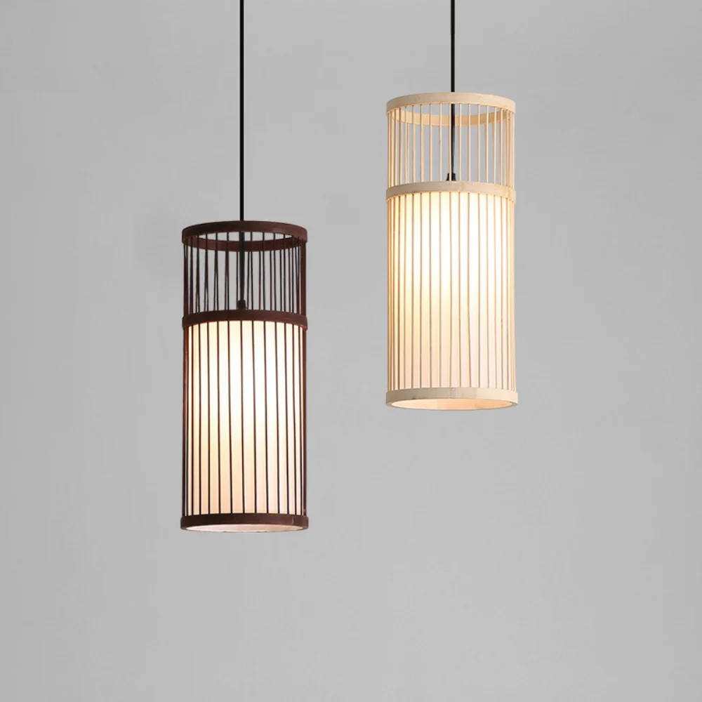 JOYINLED Natural Bamboo Chandelier, Modern Hand Woven Pendant Light Lamp Japanese Style for Dining Room Living Room Bedroom Ceil