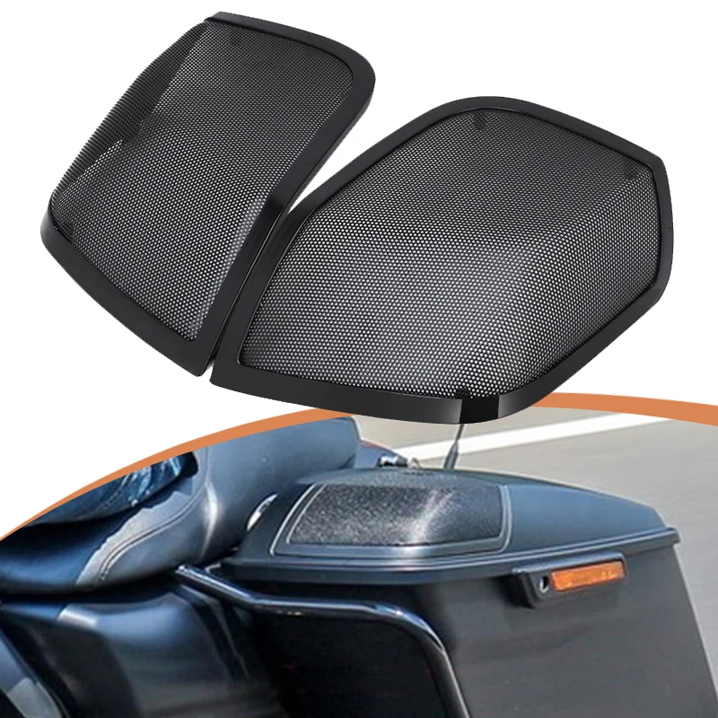 

Motorcycle 5"x7" Saddlebag Lid Speaker Grill Cover Lower Vented Fairing For Harley Touring Electra Road King Street Glide 14-22