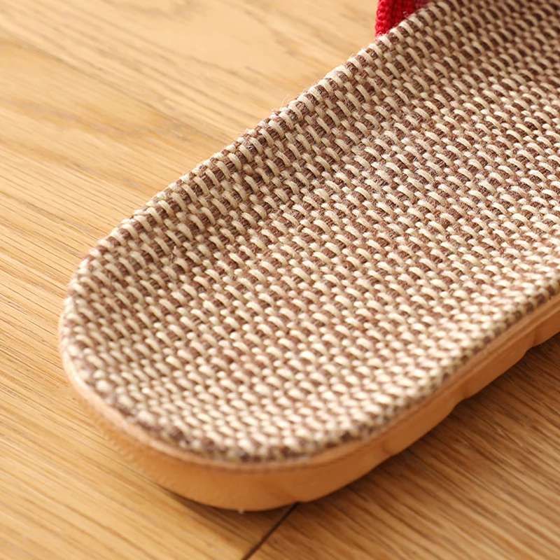 

Women Slippers Linen Lightweight Beach Outside Flat Sandals Ladies Casual Summer Stripe Home Slippers Indoor House Slides