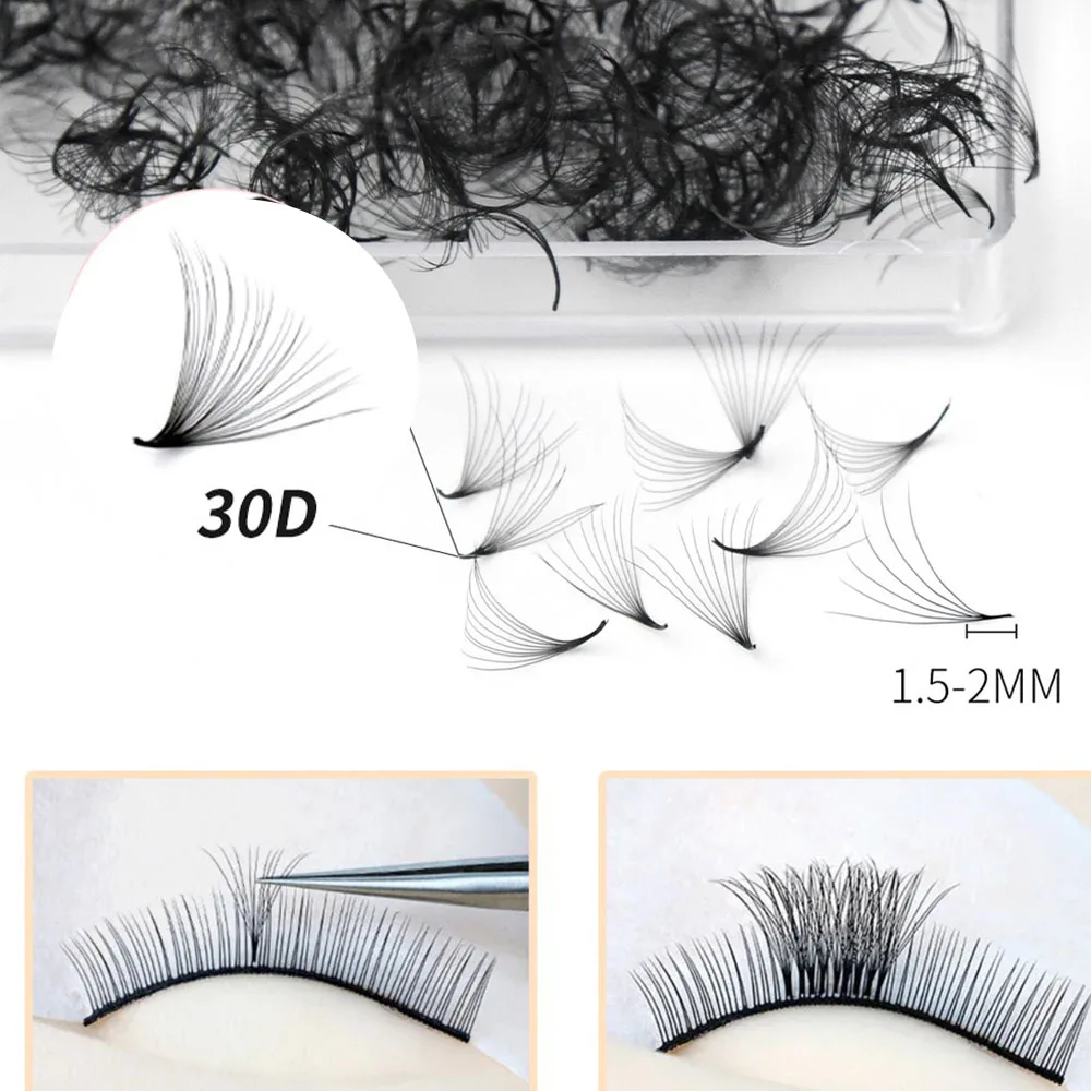 16D 20D.03 Thickness Pointy Base Sharp Slim Narrow Stem Mega Russian Volume Loose Fans Thin Russia Volume Lashes Extensions